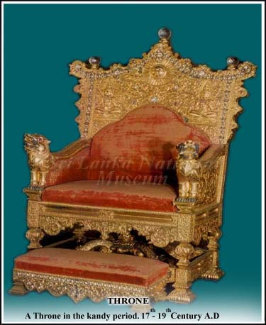 The royal throne of the Vaduga kings of Sri Lanka