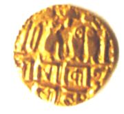 A 12th century fish coin, Sri lanka